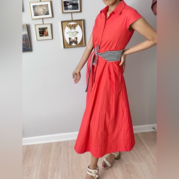 Marella cap sleeve pleated midi dress - Picture 5 of 12